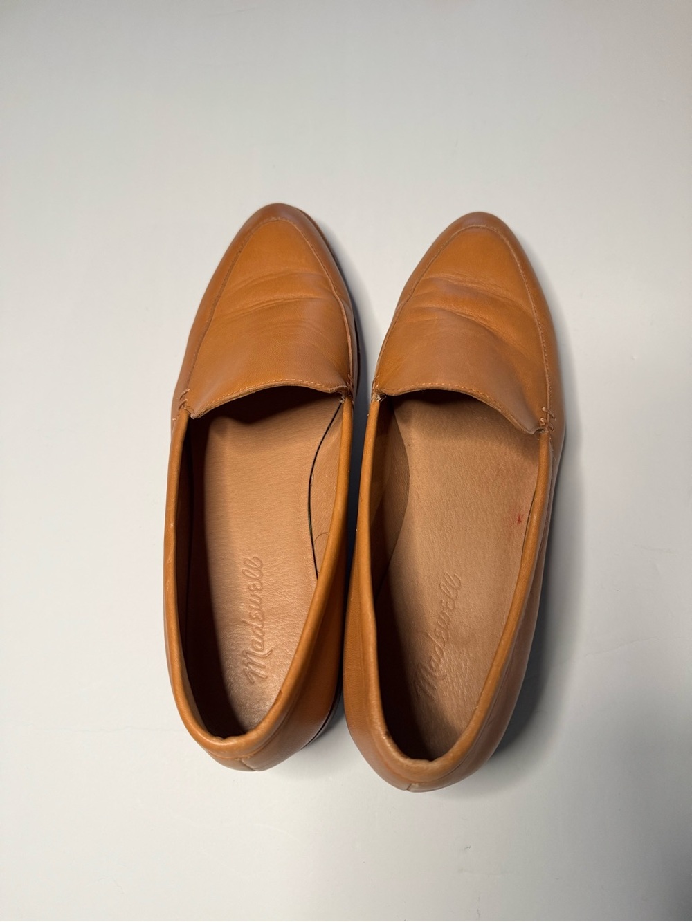 Madewell Cognac Leather Slip-On Loafers - Picture 2 of 8